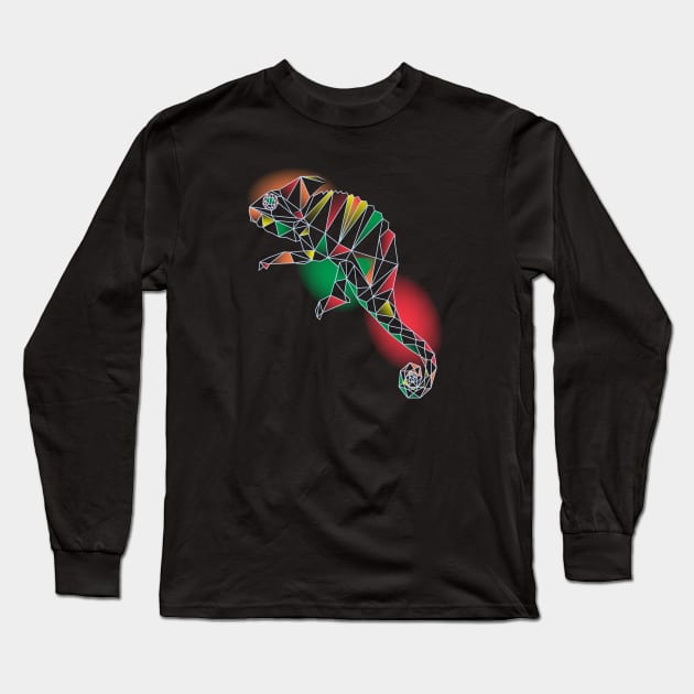 Polygonal lizard Long Sleeve T-Shirt by Piercek25